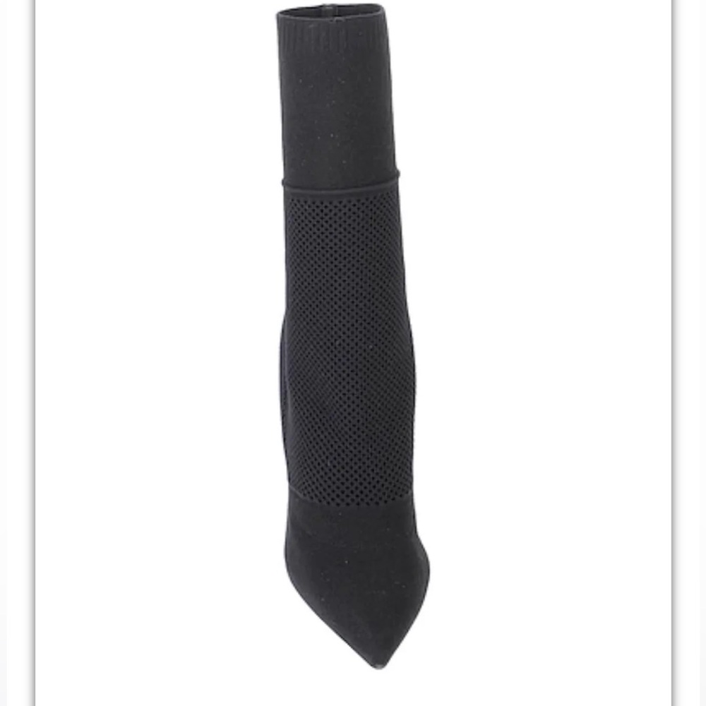 NEW limited edition BURBERRY pull on black knitted mid-calf black boots sz 10 - Picture 2 of 5